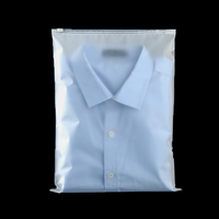 Sac en plastique givré avec fermeture éclair pour vêtements, t-shirts et maillots de bain
