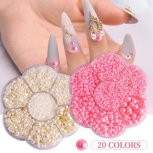 Adornos <span class=keywords><strong>de</strong></span> <span class=keywords><strong>Uñas</strong></span> <span class=keywords><strong>de</strong></span> Resina ABS 3D Coloridos, 20 Colores, Fáciles <span class=keywords><strong>de</strong></span> Aplicar, Medias Perlas Acrílicas, Joyería para <span class=keywords><strong>Uñas</strong></span>, Decoraciones DIY <span class=keywords><strong>de</strong></span> Plástico - Product Image 2