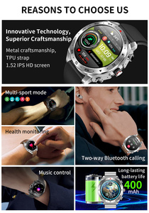 Smartwatch T95 ad alte prestazioni con auricolari Wireless 2 In <span class=keywords><strong>1</strong></span>, IP67 In lega impermeabile chiamata chiamata chiamata TWS Smart Watch - Product Image 4