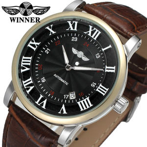 广州钟表市场品牌中国工厂T-Winner机械日期定制男士奢华品牌自动批发男士手表 - Product Image 3