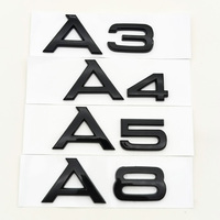 Pegatina 3D ABS Negra Brillante Cromada A1 A2 A3 A4 A5 A6 A7 A8 para Coche Audi, Accesorios Decorativos para Automóviles