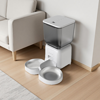 Distributeur automatique intelligent pour animaux de compagnie, double gamelle, contrôle par application, grande capacité 4,5 L, acier inoxydable, caméra, alerte de panne de courant, fonction vocale, pour cochons et canards