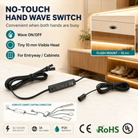 Interrupteur à capteur de mouvement OEM pour éclairage de meubles, 12V 24V, contrôle IR en ligne, 8mm encastré, systèmes d'éclairage LED pour armoires et placards N18C-24