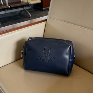 Bulk PU Leather Cosmetic <b>Storage</b> Bag, Waterproof Men's <b>Toiletry</b> Organizer with Zipper Closure for Travel & Business - Product Image 1