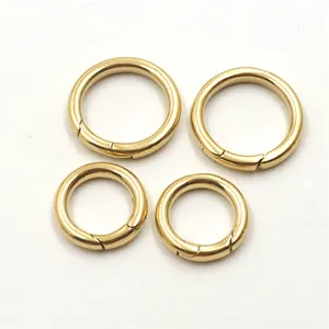 Jewelry Accessories Necklace Bracelet Hardware Various Size Metal Opening O Ring Spring O Buckles Solid Brass Spring O Ring