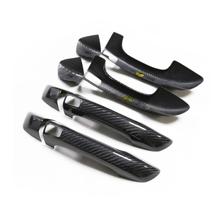 Pour <span class=keywords><strong>Ford</strong></span> Fusion <span class=keywords><strong>Mondeo</strong></span> 2013-2018 poignées de porte de voiture couvre les superpositions Protection attraper capuchon autocollant Chrome/Style Fiber de carbone - Product Image 1