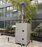 Tour de surveillance CCTV mobile avec mât de 6 m, panneaux solaires en option pour la sécurité des sites temporaires