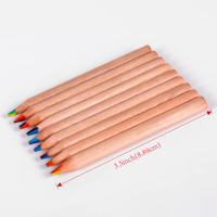 Vente chaude 3.5 pouces en vrac arc-en-ciel crayons de couleur crayons multicolores pour Art dessin coloriage croquis