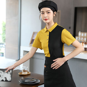 Camiseta <span class=keywords><strong>de</strong></span> manga corta <span class=keywords><strong>de</strong></span> uniforme <span class=keywords><strong>de</strong></span> trabajo <span class=keywords><strong>de</strong></span> camarero frente restaurante supermercado sólido <span class=keywords><strong>de</strong></span> alta calidad con impresión <span class=keywords><strong>de</strong></span> logotipo personalizado - Product Image 5