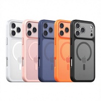 Coque givrée rigide translucide magnétique pour iPhone 17 Pro Max avec protection d'objectif mate, pare-chocs antichoc pour 17 Pro Air