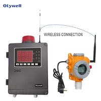 Detektor Gas Mudah Terbakar Tetap GTYQ-TCB2-W dengan Layar LCD Ex d IIC T6 Sensor Nirkabel Anti Ledakan Monitor Alarm
