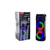 Enceinte portable d'extérieur à double haut-parleur LED RGB de 65 pouces avec boîtier en plastique, alimentée par batterie, vente en gros d'usine JQS6221