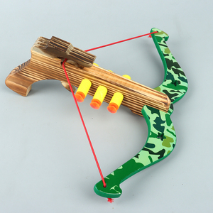 <span class=keywords><strong>Jeux</strong></span> pour enfants Arbalète de tir avec fléchette d'aspiration Jeu d'extérieur Jouet d'arc pour enfants camouflage Ensemble d'arbalète en bois coloré - Product Image 6