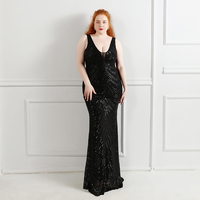 16563-S # Robe de soirée longue en vrac, style long, robe moulante, robe pour femme corpulente, robe grande taille, taille super grande