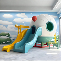 CA010 Escultura de Dibujos Animados Personalizada de Conejo con Tobogán para Niños, para Parques, Jardines de Infancia y Áreas de Juego Comerciales
