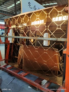 Luxury Bathroom <strong>Mirror</strong> <strong>Rectangular</strong> Art <strong>Mirror</strong> with V-groove Wall Decoration Aluminum Glass Float Style China 5mm Dark Blue - Product Image 6