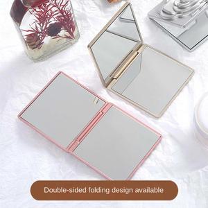 Mini vuông hoa hồng sắc nét gấp gương trang điểm cá nhân nhỏ gọn mỹ phẩm Máy tính để bàn đứng dễ dàng để thực hiện ABS Vanity gương - Product Image 3