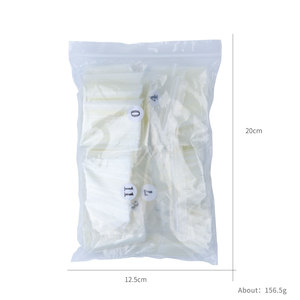 Pièce à ongles en denim XXL transfrontalière européenne et américaine française faux ongles <span class=keywords><strong>couleur</strong></span> naturelle 504 pièces sac pour doigts - Product Image 5