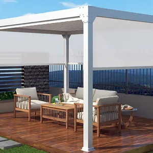 Manufacture Louvered Pergola Remote Control Pergola Aluminum Outdoor Motorized Bioclimatic Pergola