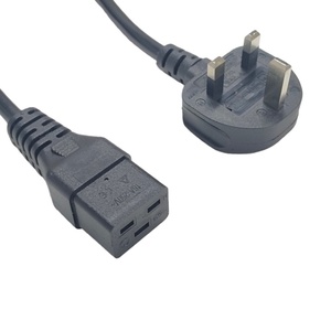 สายไฟ H05VV-F 3GX1.5mm2 หัวปลั๊กแบบ UK เป็น C19 ความ<span class=keywords><strong>ยาว</strong></span> 1 <span class=keywords><strong>เมตร</strong></span> สายไฟทองแดง 3 ขา สำหรับเครื่องใช้ไฟฟ้าในบ้าน หัวปลั๊กแบบ UK เป็น C19 - Product Image 1