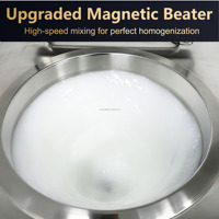 Pasteurisateur de lait UHT entièrement automatique 4-en-1 de 32 L avec refroidissement pour crème glacée, machine homogénéisante de lait certifiée CE pour la production de gelato