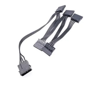 Connecteur d'alimentation SCONDAR Molex IDE, 15 broches, câble séparateur d'alimentation en Y Sata