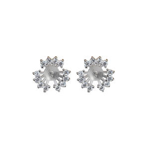 Accessoires DIY Édition Coréenne Boucles d'oreilles clous en argent S925 de qualité supérieure, populaires en Europe et en Amérique, supports vides pour perles, bijoux féminins - Product Image 5