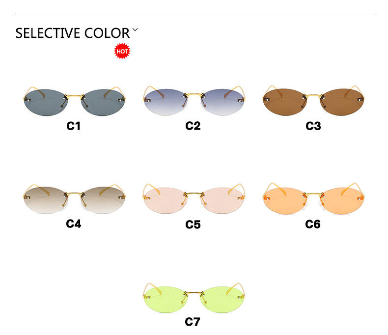 DL Occhiali Moda Nuovi Arrivi Punk Occhiali Da Sole Ovali All'ingrosso Di Alta Q - Foto 3