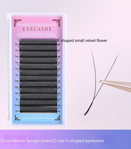 Vente en gros YY Super doux 2D japonais <span class=keywords><strong>b</strong></span>é<span class=keywords><strong>b</strong></span>é incurvé 0.07mm <span class=keywords><strong>B</strong></span>/C/D greffage de faux cils belles extensions de cils en forme de Y" - Product Image 6