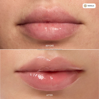 Baume à lèvres liquide hydratant Sheer Tint au beurre de karité, vitamine E, paillettes, hydratant, végétal, minéral, végétalien pour lèvres sensibles