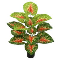 18 feuilles artificielles en plastique de Monstera et de bananier pour la décoration intérieure