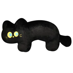 Новый дизайн мягкие игрушки животных прекрасный мягкий черный Кот игрушка плюшевые подушки