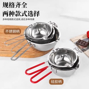 304 Stainless Steel Double Boiler Melting Pot Chocolate Baking Tool With Red Handle - Product Image 3