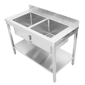 Fregadero Comercial de Acero Inoxidable 304 con Certificación NSF, Lavabo para Restaurante, Estación de Lavado Industrial para Alimentos, Diseño <span class=keywords><strong>KD</strong></span> - Product Image 3