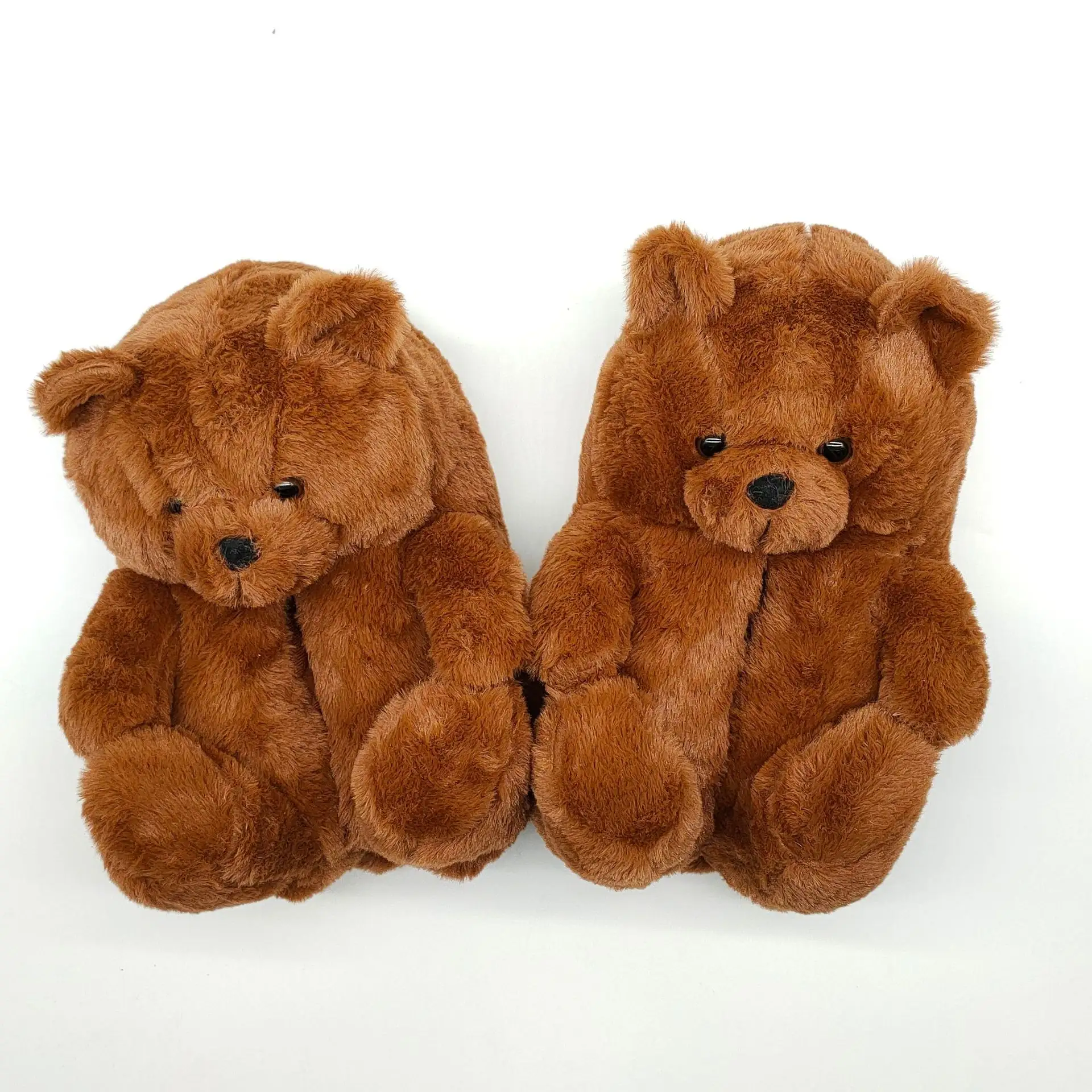 2021 New Design Teddy bear slippers arrivals fuzzy teddy Wholesale Plush New Style Slippers House Teddy Bear Slippers f