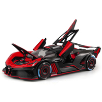 1:24 Maßstab Fliegender Feuer-Meteor Spielzeugauto aus Legierung mit Sprühfunktion, Druckguss-Spielzeugauto mit Licht & Musik, Sammlerstück