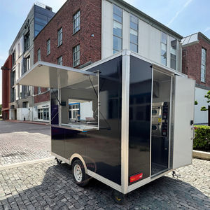 Remolque de comida móvil personalizado para pizza y helado, furgoneta totalmente equipada, carrito de comida callejera, parrilla de aluminio a la venta en EE. UU. - Product Image 1