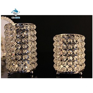 Good Design European Table Decoration Cylindrical Crystal <b>Candelabra</b> - Product Image 1