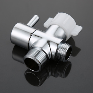 3-ходовой латунный T-адаптер для биде с запорным клапаном - Product Image 4