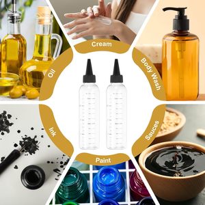 Wholesale Hot Selling Plastic Squeeze <b>Dropper</b> <b>Bottle</b> Round Plastic Squeeze <b>Bottle</b> with Ribbed Screw Cap and Pointed Mouth - Product Image 4