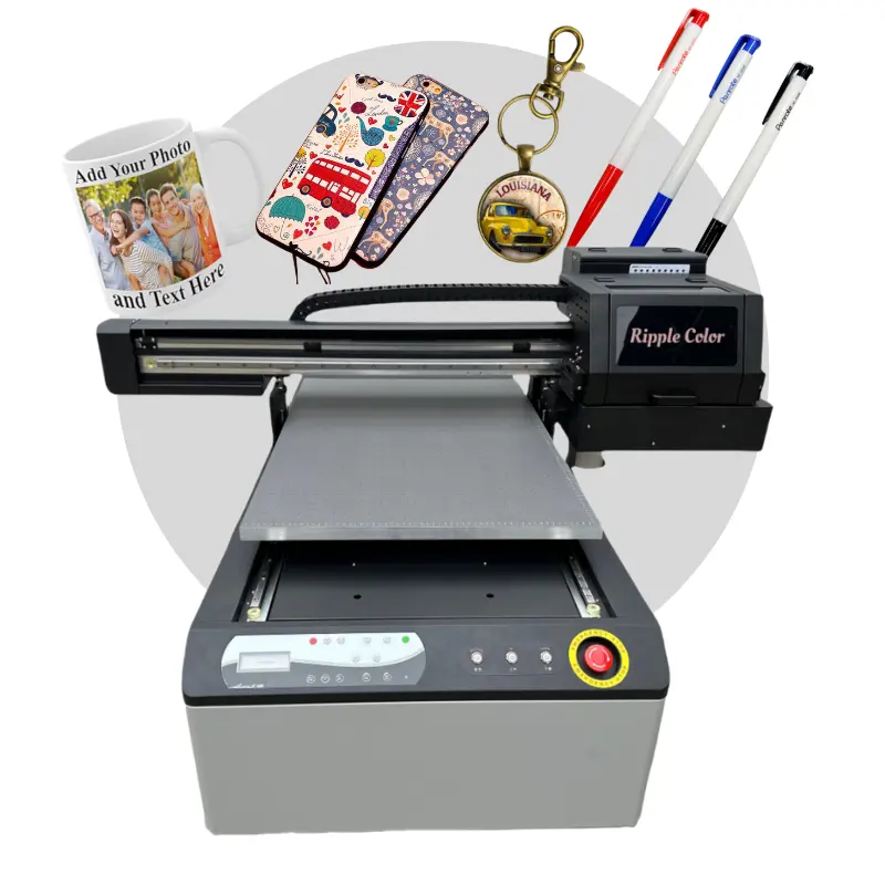 Máquina de impressão uv para garrafas cosméticas Impressora uv cama plana máquina impressão 6090