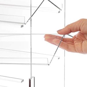 Vitrine rotative à 360 degrés en acrylique MOOCA Premium avec 4 étagères amovibles, serrure à clé, moderne, pour lunettes de soleil, bijoux, objets de collection - Product Image 5