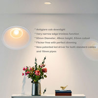 Nouveau spot encastré LED COB anti-éblouissement, dimmable, IP44, breveté, moderne, angle de faisceau de 38 degrés, 900LM, haute luminosité