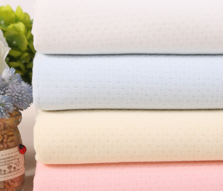 New Arrival 40s Bamboo Fiber Air Layer Double Faced Brushed Jersey Fabric Solid Color Soft Knitted Fabric for Kids Clothes