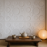 Panneau mural 3D en PVC, rond, gaufré, effet miroir doré, plusieurs couleurs au choix, style scandinave nordique, vente en gros usine