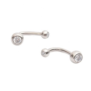 Fuxuan G23 titanio internamente filettato J bilanciere ricurvo anelli ombelico ombelico <span class=keywords><strong>Piercing</strong></span> - Product Image 3
