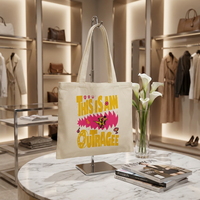 Sac fourre-tout en toile de calicot bio imprimé avec logo personnalisable, sac de courses réutilisable écologique