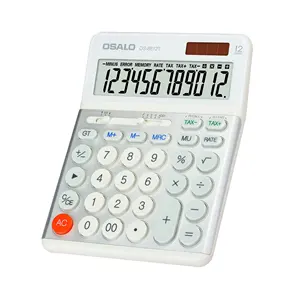 Beste Prijs Desktop Belastingcalculator 12 Cijfers Groot Scherm Gedrukte Rekenmachines Belastingfunctie Aangepaste Logo Calculator