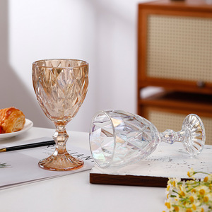 Vasos de <span class=keywords><strong>Vino</strong></span> y Vasos Highball de Vidrio Prensado a Máquina de Lujo Hokoo, Base Dorada, Taza Vintage Personalizable para Fiestas - Product Image 2