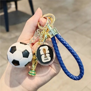 2026 Sport Lovers Football Souvenirs <b>Keyring</b> Braided PU Phone Strap Sport Backpack Charms Cute Football Pendant Keychain for Boy - Product Image 6